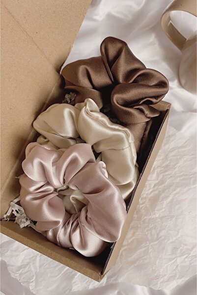 Kaan Deniz 3lü Saten Lastik Toka Aksesuar Kadın