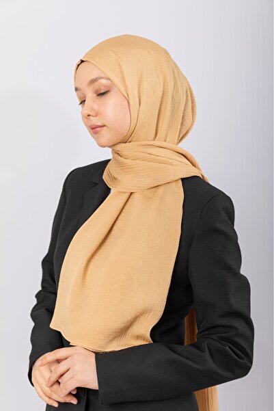 hijabchi Natural Crepe Shawl - Honey