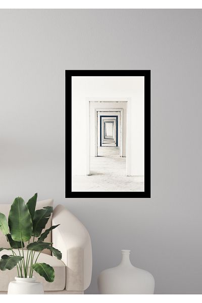 NT Handmade Decor de perete pentru uși cu cadru negru - 20x30 cm Pictură pentru living dormitor