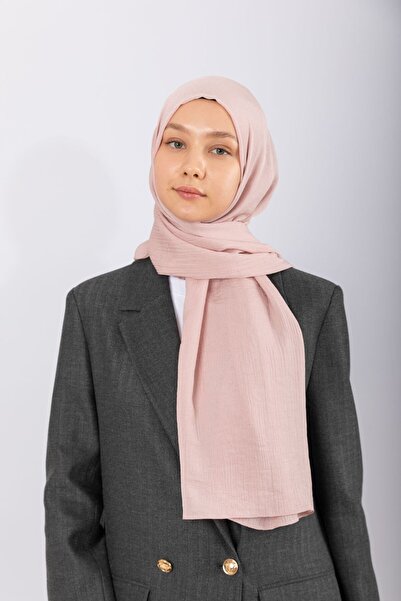 hijabchi شال كريب طبيعي - بودرة