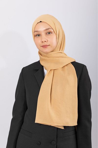 hijabchi Şal creponat natural - Miere
