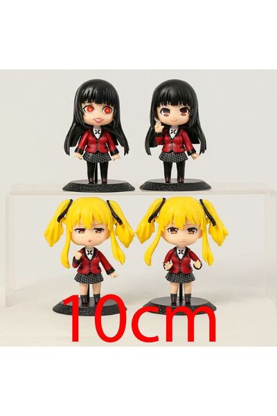 oyuncakçı savaş & europe shop 10cm Kakegurui Jabami Yumeko Meari Saotome Anime bebekler 4 adet figür seti