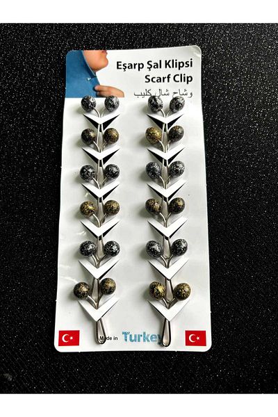 Kent Pazarı Scarf Shawl Clip 12 Pieces