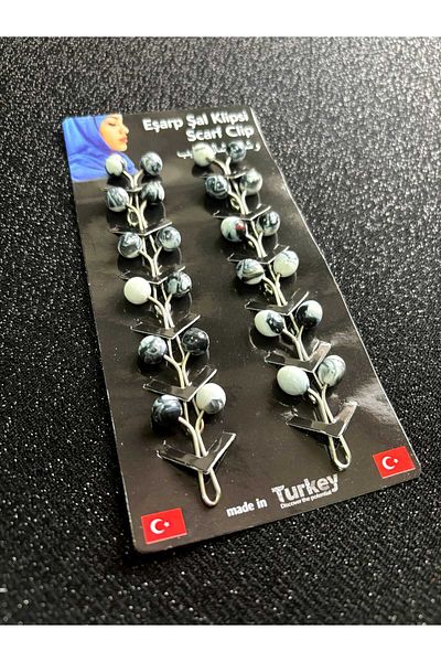 Kent Pazarı Scarf Shawl Clip 12 Pieces
