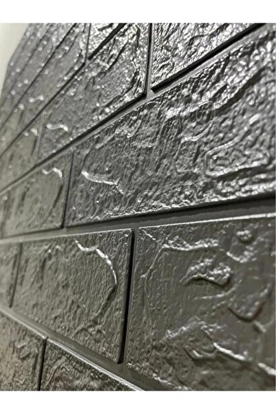 Renkli Duvarlar 50x54 Cm 0,27 M² Gri Silinebilir Kendinden Yapışkanlı Duvar Kağıdı Esnek Panel 3d Tuğla Desen