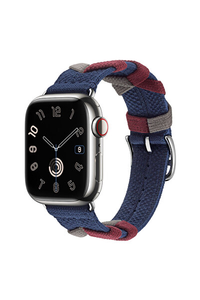 PSGT el yapımı kayış Apple saat uyumlu bandı42-44-45-49mm örgülü saat kayışı ...