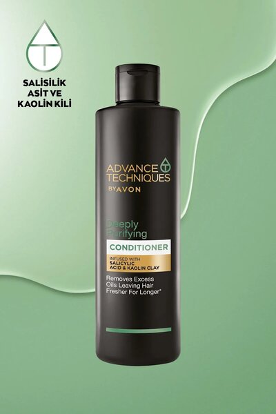 AVON Advance Techniques Yağlı Saçlar için Şampuan Saç Kremi ve Scrub Paketi