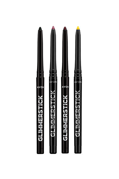 AVON Asansörlü Göz Kalemi Paketi Blackest Black, Bold Amethyst, Cherry Red ve...