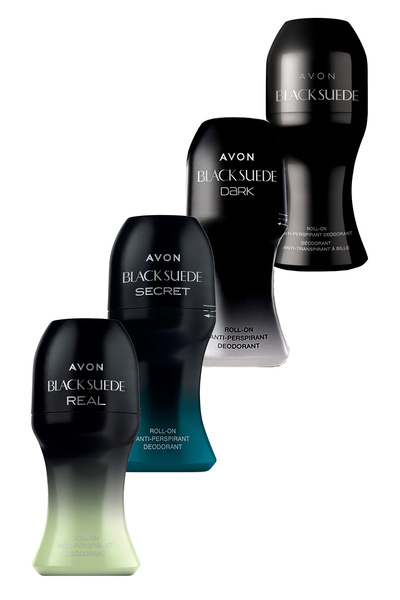 AVON Black Suede Clasic, Dark, Secret, Real Dörtlü Erkek Rollon Paketi