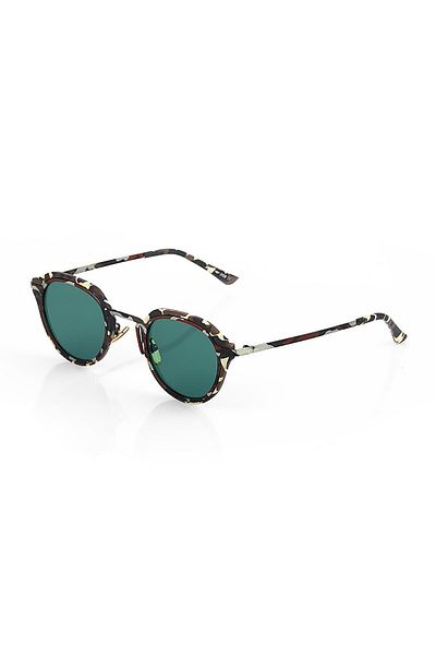 TomyHelf Women's Sunglasses Camouflage Frame Green Glass