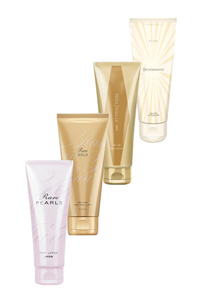 AVON Incandessence, Rare Gold, Rare Pearls ve Attraction Vücut Losyonu Paketi