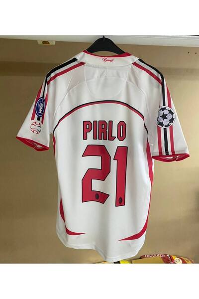Alaturka Mix A.c. Milan 2007 Pirlo Şampiyonlar Ligi Final Forması Beyaz Retro...