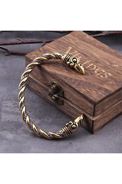 northstarshop Viking Huginn & Munin İskandinav Nordik Ayarlanabilir Kelepçe A...