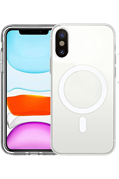 Powerfox iPhone Xs/ X Uyumlu Gerçek Magsafe Özellikli Sert Şeffaf Kılıf