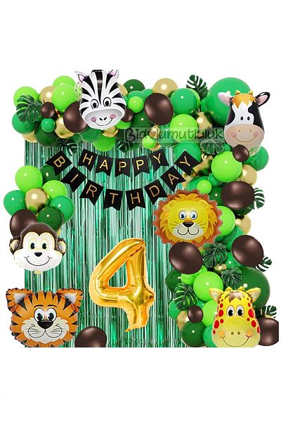 BİDOLUMUTLULUK Safari Concept Birthday Set Party Entertainment