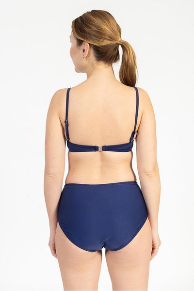 Pemilo High Waist Covered Women's Bikini Set - 718 Saks Blue