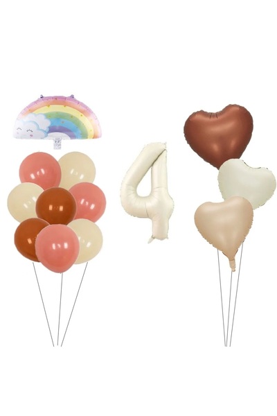 DÜVENCİ TİCARET SET BALON DE CULOARE RETRO RAINBOW