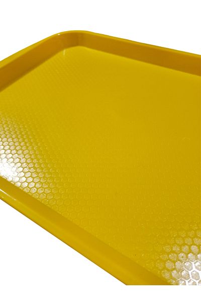 DNG STORE Rotary Hamburger Fast Food Serving Tray 6 Pieces Yellow 35.5 X 27 cm