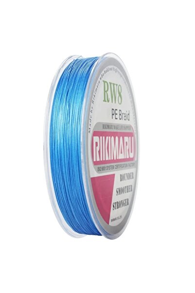 RIKIMARU 0,10 мм RW8-8 багатошаровий 300 метрів, 7,2 кг тягне, синій колір, п...