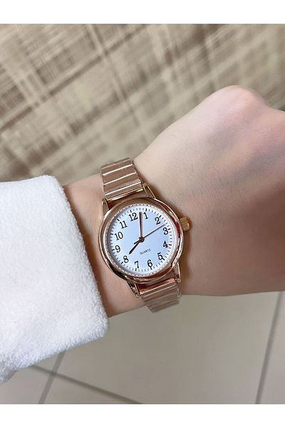 LOOQ ساعة يد نسائية أنيقة وبسيطة (سلك قابل للتعديل)