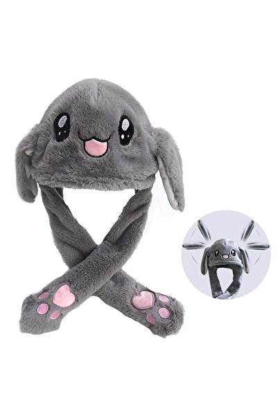 Wanderlust Yeni Sezon Çocuk Ve Yetişkin Için Sevimli Hareketli Tavşan Kulaklık Peluş Bere