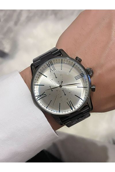 Bimodabu Stylish Steel Cord Men's Wrist Watch with Roman Numerals