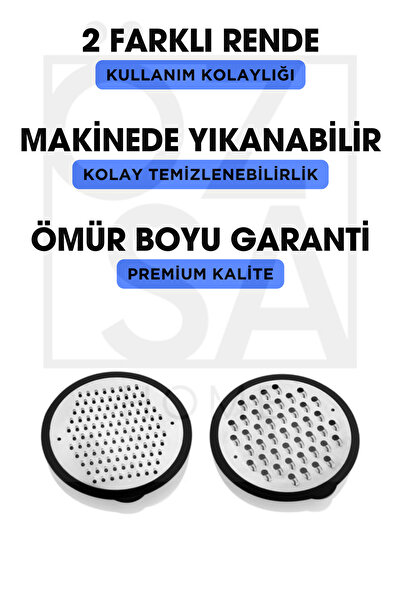 ÖzSa Home 9 Pieces 16-20-24 Cm 18/10 Steel 3 Size Double Grater Mixing Bowl Storage Container Set