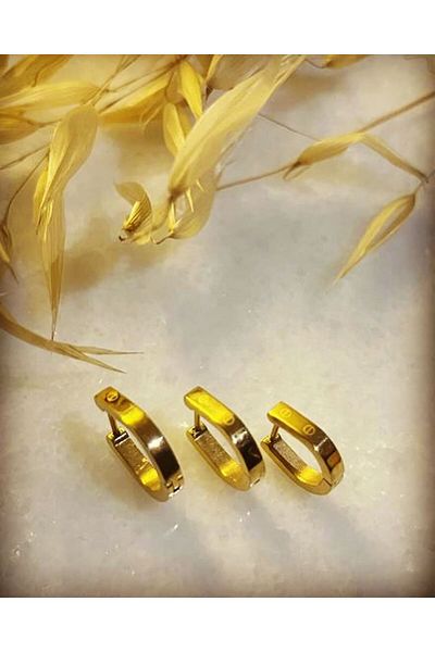 Zehure Set of 3 Earrings 316L Stainless Steel Anti Allergic Earrings