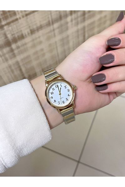 LOOQ ساعة يد نسائية أنيقة وبسيطة (سلك قابل للتعديل)
