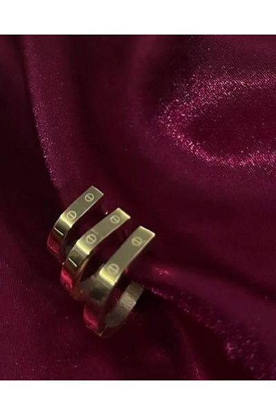 Zehure Set of 3 Earrings 316L Stainless Steel Anti Allergic Earrings