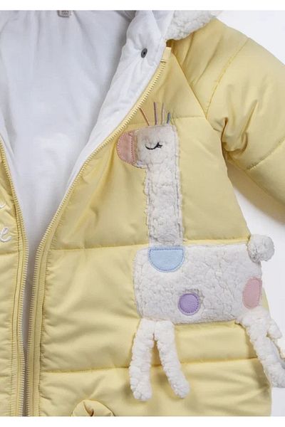 Midimod Girl's Giraffe Gloves and Hooded Fleece Astronaut Thick Cosmonaut