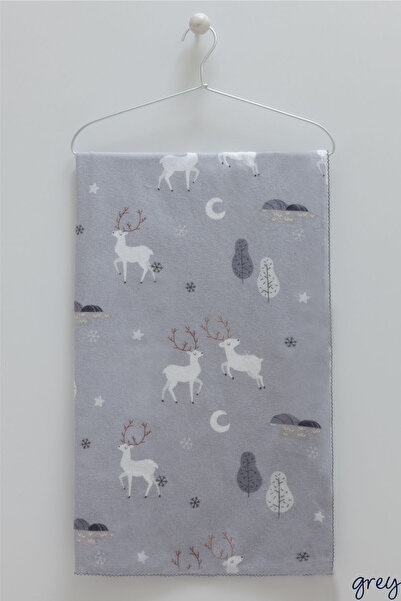 Caramell بطانيات فلانيل فلانيل للأطفال 100% قطن طبيعي (نمط غزال) (90x90)