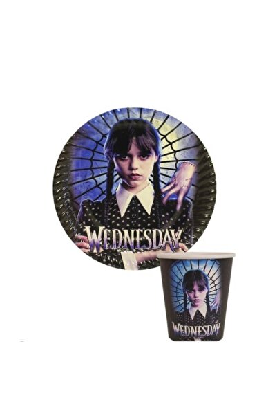 Genel Markalar Wednesday Tabak Ve Bardak 8'li | Wednesday Doğum Günü -parti