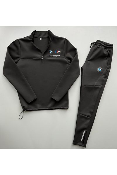 viperkombin BMW Premium Scuba Fabric Lycra Jacket and Tracksuit 2-Piece Set