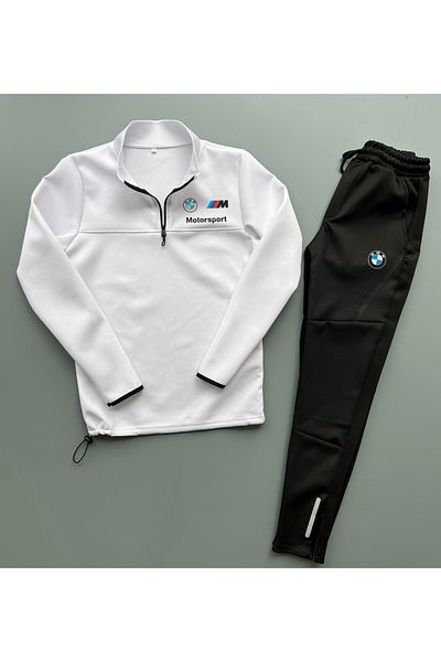viperkombin BMW Premium Scuba Fabric Lycra Jacket and Tracksuit 2-Piece Set