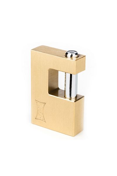 Kale Kilit Castle Horizontal Brass Padlock (Yellow) 70 mm
