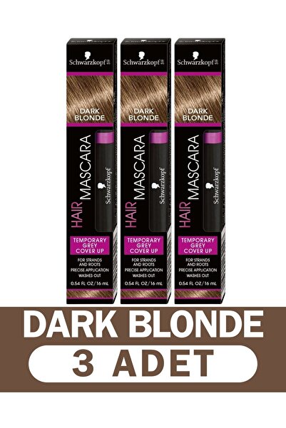Schwarzkopf Saç Maskarası Kumral Beyazlar Için Saç Rimeli Dark Blonde X 3 Adet