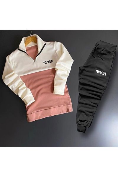 deep & qaiser Nasa Printed Piece Tracksuit Set