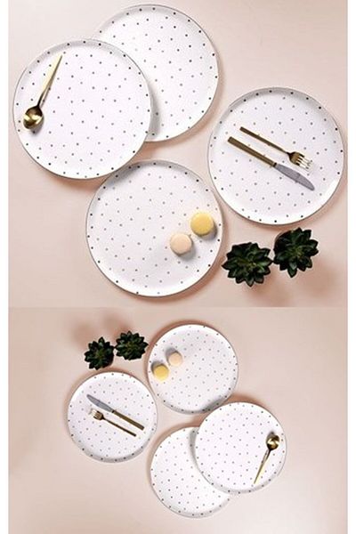 Porland Forest Serving and Cake Plate 8 Pieces for 4 Persons