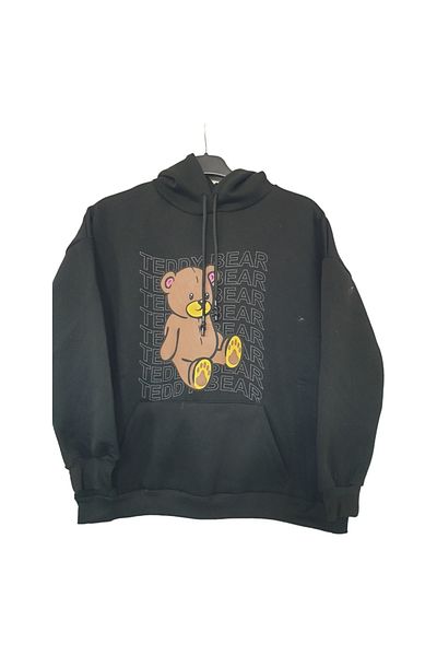 GGMM Ovirsize Hooded Sweatshirt Printed Three Thread Thick