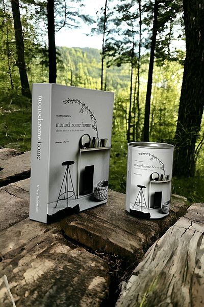 Saccura Decor Monochrome Decorative Book Box & Cylinder Box Set