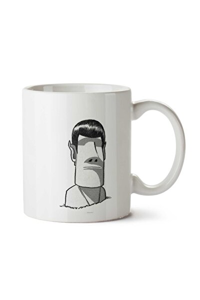 ART HEDİYE كوب سبوك روك آيستر آيلاند هيد ستار تريك مطبوع على الجانبين