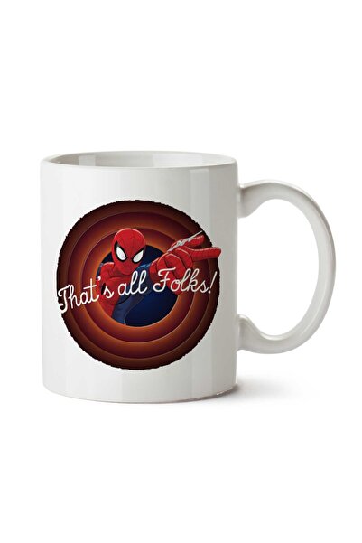 ART HEDİYE كوب سبايدرمان لوني تونز مطبوع على الجانبين