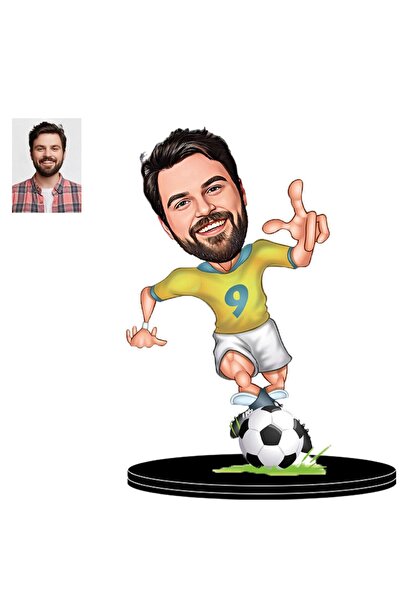 wonderlike Kişiye Özel Futbolcu Bay Figürlü 3d Ahşap Biblo,sevgiliye Hediye,d...