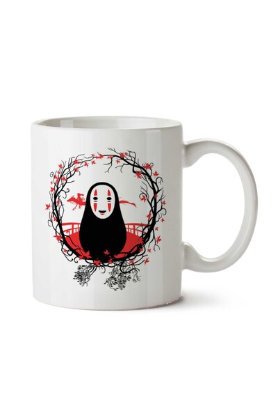 ART HEDİYE كوب مطبوع على الوجهين من Spirited Away No Face Circle