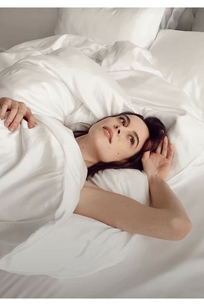 mihriban White Ranforce Cotton Double Duvet Cover - Mattress Zippered