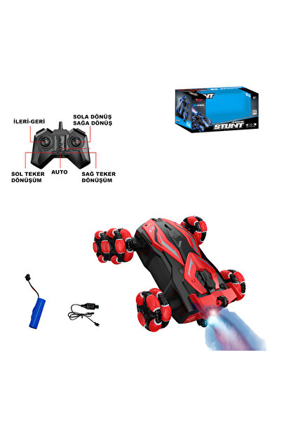 Vardem SYR-666-818 Kumandalı Şarjlı 2.4 Ghz 6 Tekerlekli Buhar Atan Akrorbat Araba