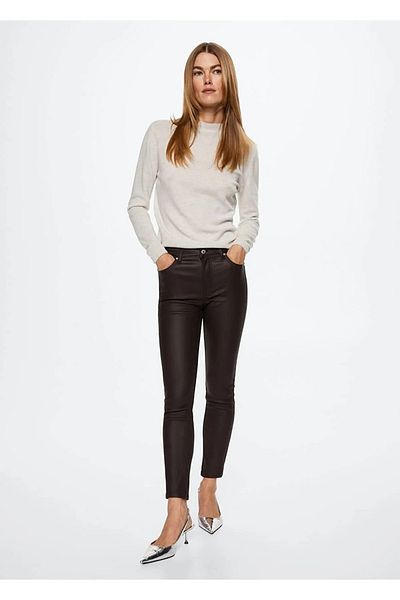 MANGO Hnědé dámské džíny 37077708