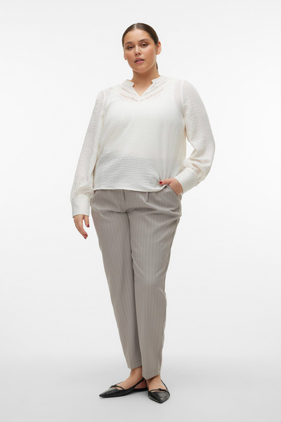 Veromoda Curve VMCCHRIS LS ΚΟΡΥΦΑΙΟ V-NECK WVN CUR