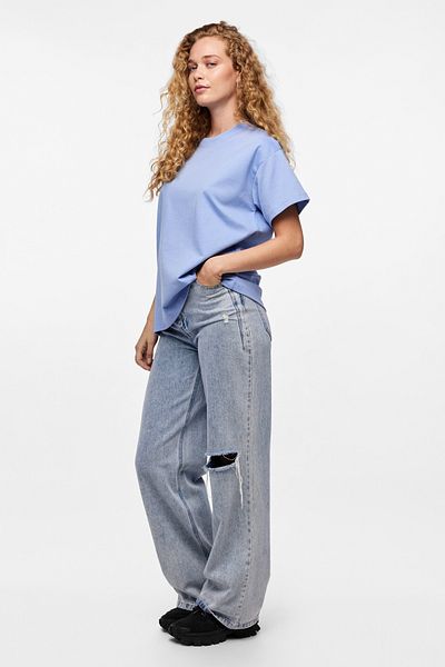 PIECES PCSKYLAR SS OVERIZIZED TEE NOOS